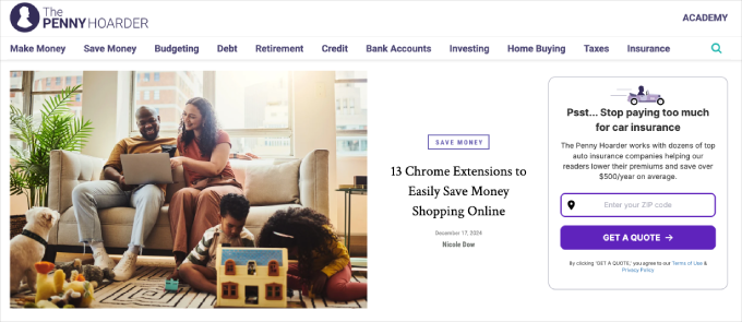 the-penny-hoarder-homepage The Penny Hoarder homepage