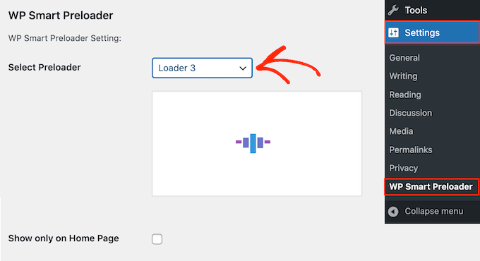 O plugin WP Smart Preloader para WordPress