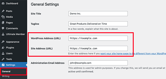 Configuración de URL de WordPress Configuración de URL de WordPress
