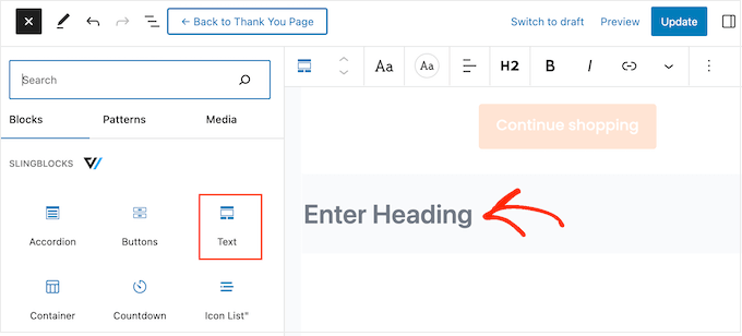 Adding blocks to an online store design using the WordPress block editor Adding blocks to an online store design using the WordPress block editor